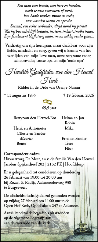 Familiebericht/overlijdensbericht