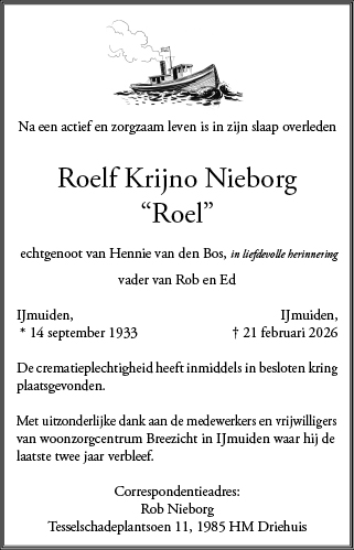 Familiebericht/overlijdensbericht