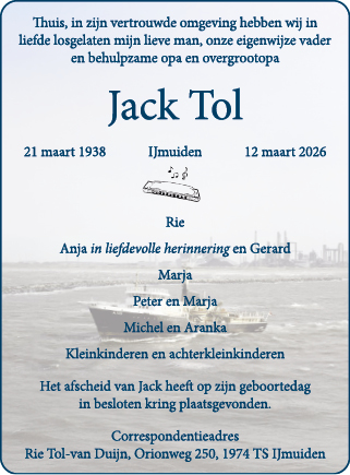 Familiebericht/overlijdensbericht