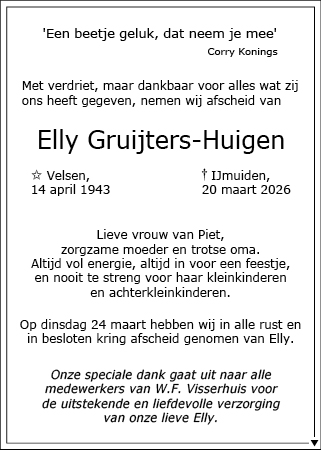 Familiebericht/overlijdensbericht