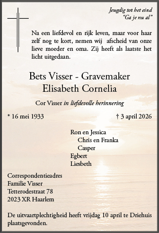 Familiebericht/overlijdensbericht