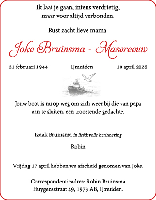 Familiebericht/overlijdensbericht