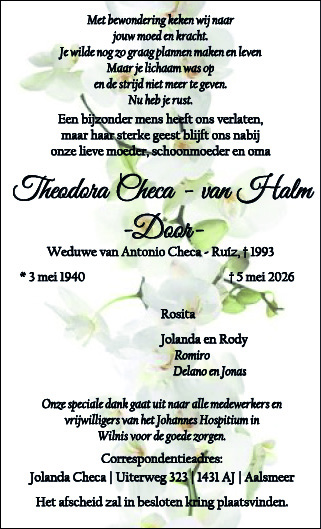 Familiebericht/overlijdensbericht