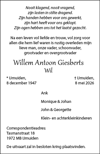 Familiebericht/overlijdensbericht