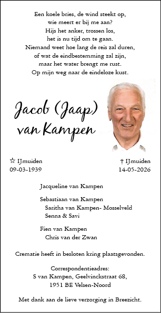 Familiebericht/overlijdensbericht