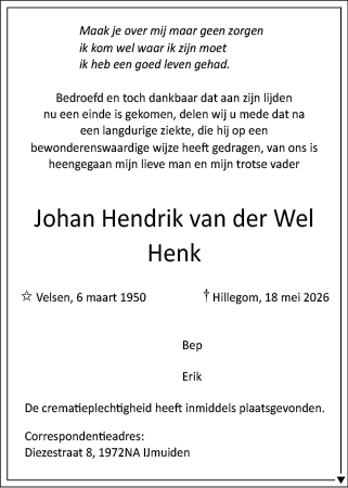 Familiebericht/overlijdensbericht