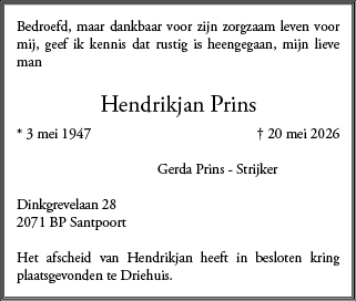 Familiebericht/overlijdensbericht
