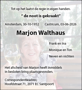 Familiebericht/overlijdensbericht