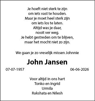 Familiebericht/overlijdensbericht