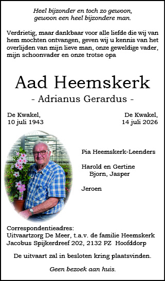 Familiebericht/overlijdensbericht