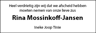 Familiebericht/overlijdensbericht