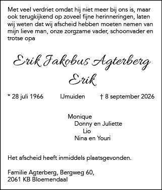 Familiebericht/overlijdensbericht