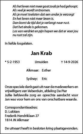 Familiebericht/overlijdensbericht