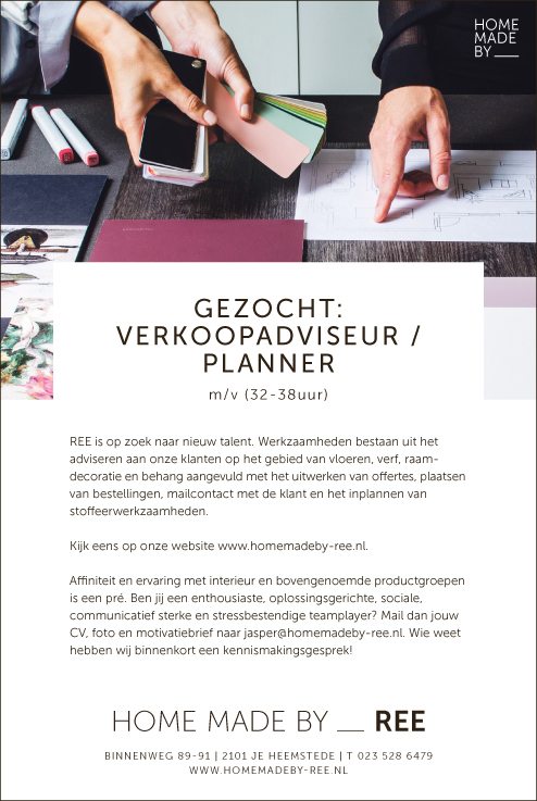 Vacature Verkoopadviseur / Planner