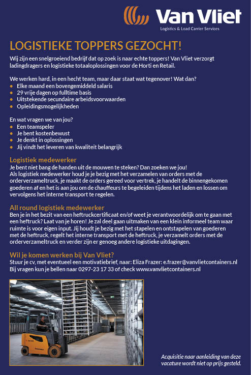 Vacature Logistieke Toppers