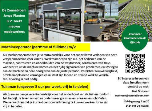 Vacature Diverse functies