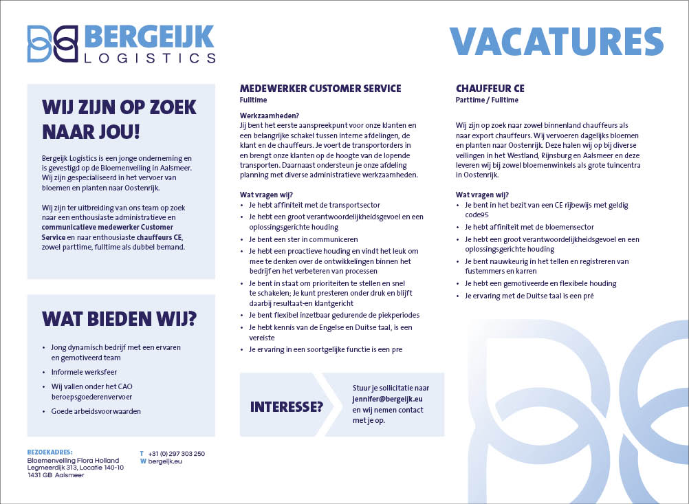 Vacature Diverse functies