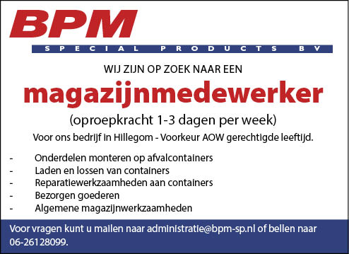 Vacature Magazijnmedewerker