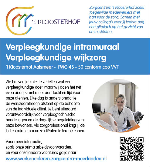 Vacature Verpleegkundige wijkzorg