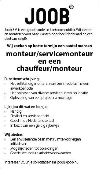 Vacature Diverse functies