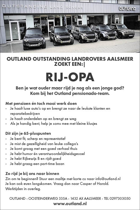 Vacature Rij Opa