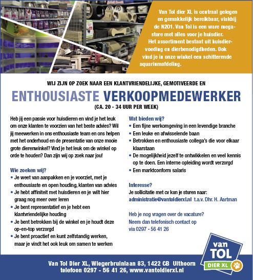 Vacature Enthousiaste Verkoopmedewerker