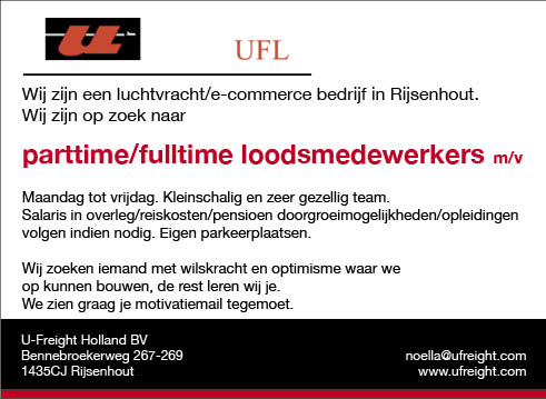 Vacature Loodsmedewerkers m/v