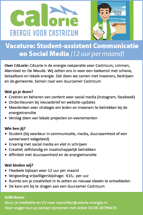 Vacature Student-assistent Communicatie en Social Media