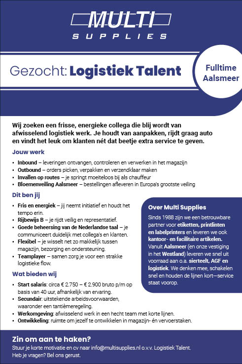 Vacature Logistiek Talent