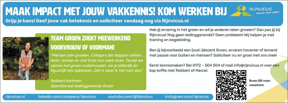 Vacature Meewerkend voorvrouw of voorman