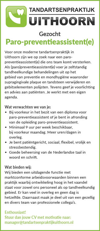 Vacature Paro-preventieassistent(e)