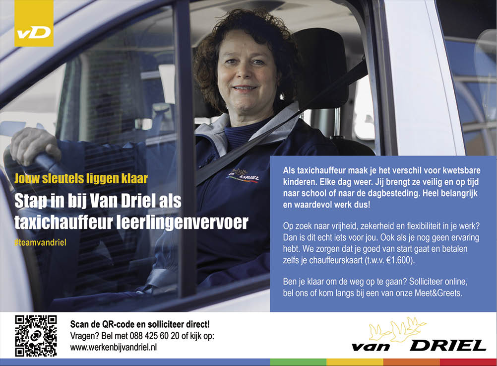 Vacature Taxichauffeur leerlingenvervoer