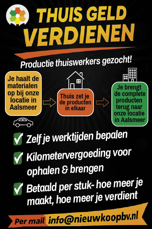 Vacature Thuiswerkers