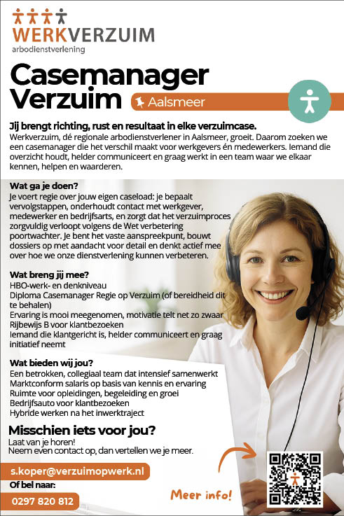 Vacature Casemanager Verzuim