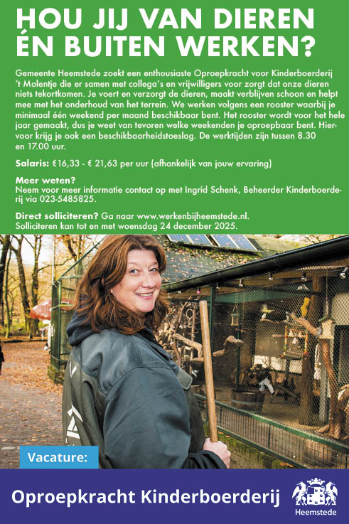 Vacature Oproepkracht voor Kinderboerderij ’t Molentje