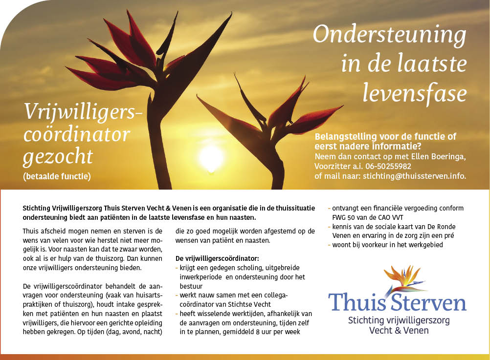 Vacature Vrijwilligerscoördinator