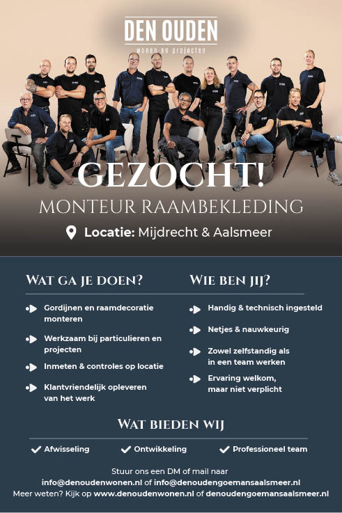 Vacature Monteur raambekleding