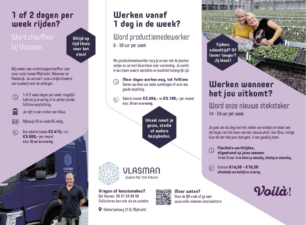 Vacature Diverse functies