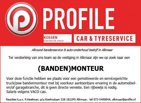 Vacature (Banden)Monteur