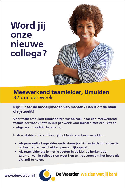Vacature Meewerkend teamleider