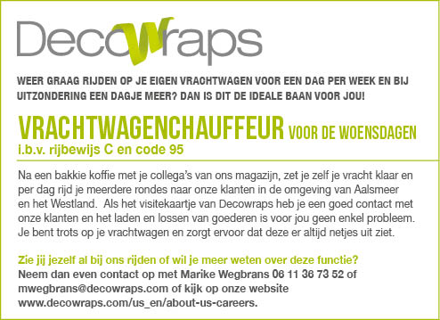 Vacature Vrachtwagenchauffeur