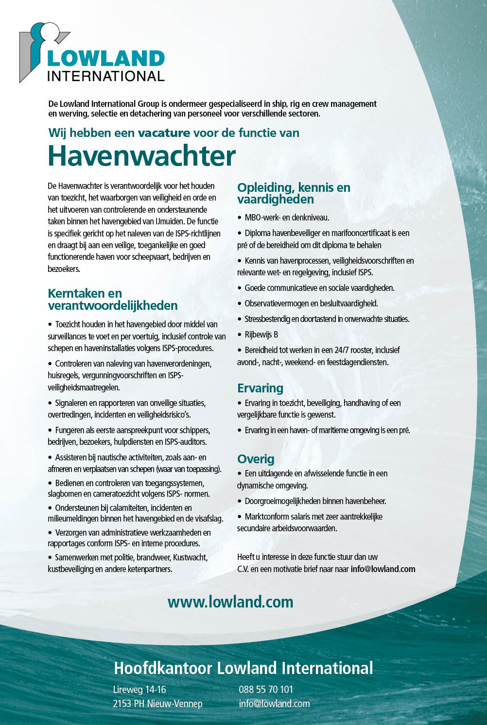 Vacature Havenwachter
