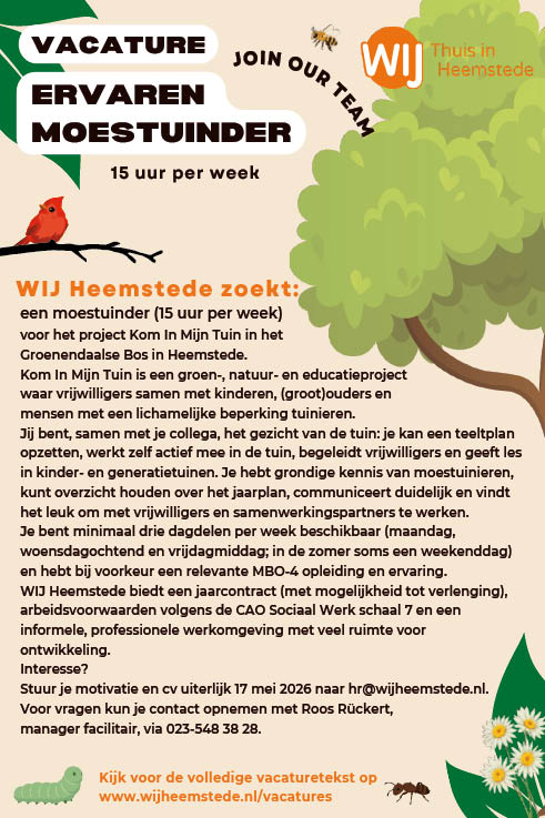 Vacature Ervaren Moestuinder