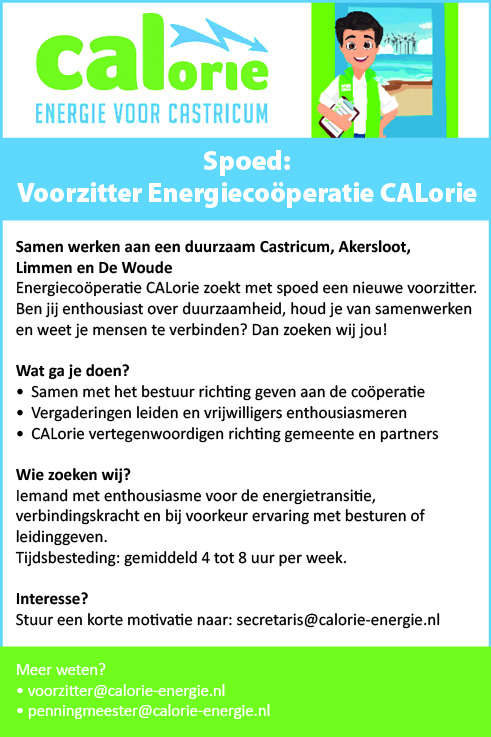 Vacature Voorzitter