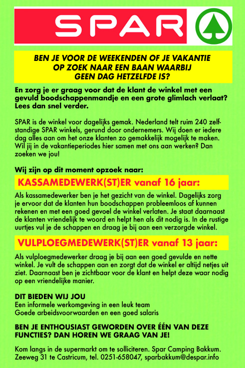 Vacature Diverse functies