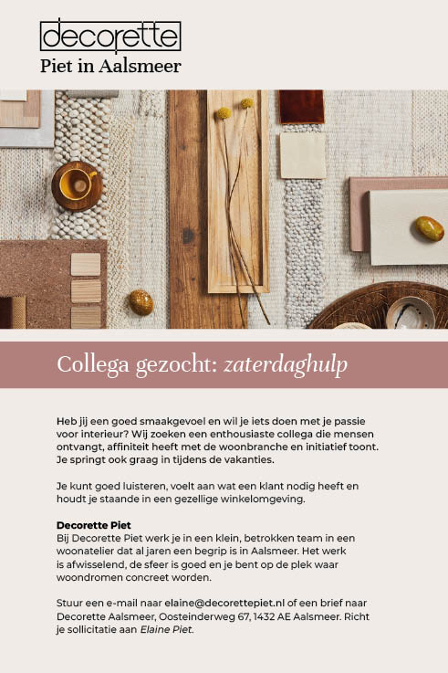 Vacature Zaterdaghulp