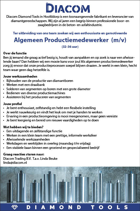 Vacature Algemeen Productiemedewerker (m/v)