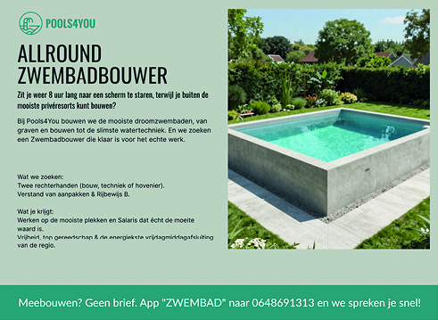 Vacature Allround Zwembadbouwer