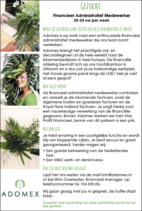 Vacature Financieel administratief medewerker