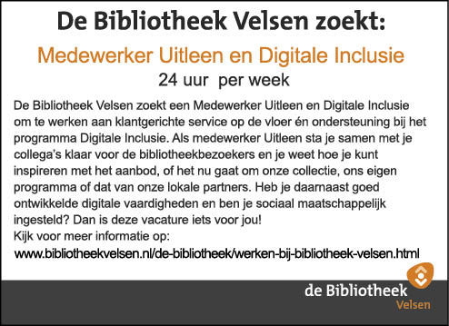 Vacature Medewerker Uitleen en Digitale Inclusie